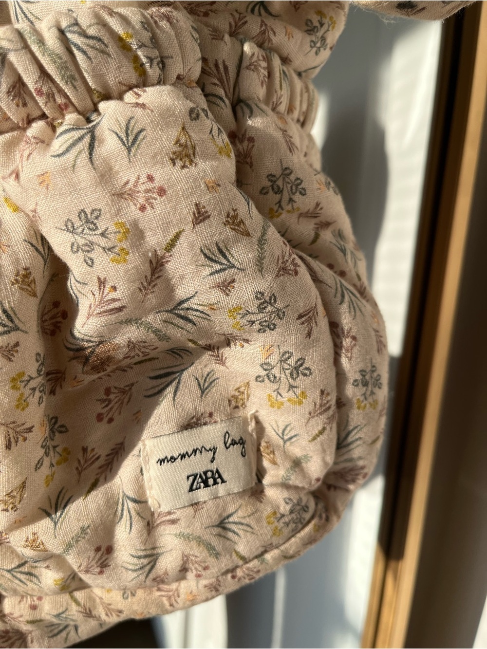 Zara Mommy Bag Cotton Quilted Floral Tote Diaper Bag - Picture 4 of 13